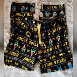 Batman PJ Fleece Bottoms W W 24 R 10.5 L 28